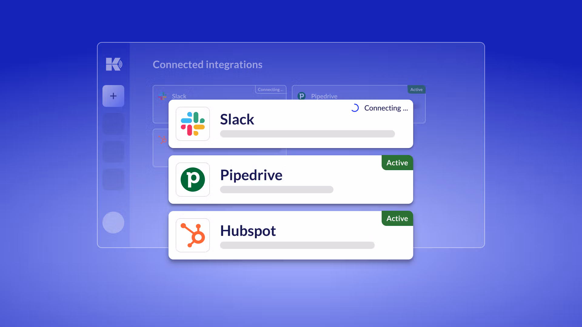 Klang now connects with Slack, Hubspot, and Pipedrive