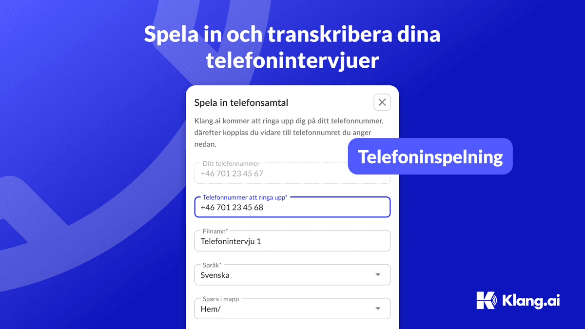 Record and Transcribe Phone Interviews